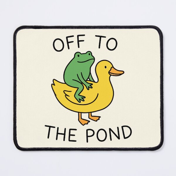 Item preview, Off To The Pond Cute Frog Riding A Duck designed and sold by Amir Faysal.