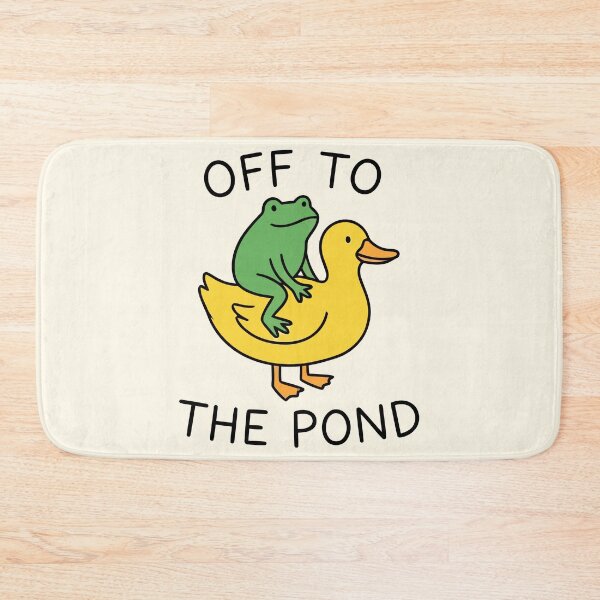 Item preview, Off To The Pond Cute Frog Riding A Duck designed and sold by Amir Faysal.