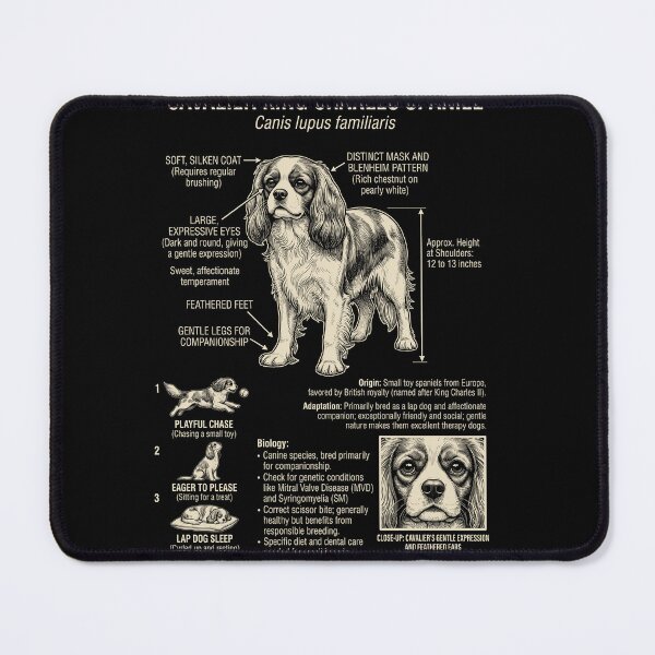 Item preview, Cavalier King Charles Spaniel Scientific Anatomy Biology Dog Lover designed and sold by Kimberley King Art King Art.