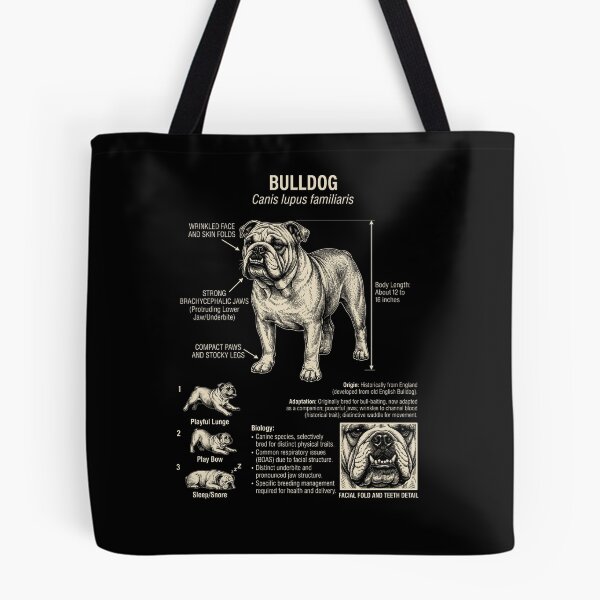 Item preview, Bulldog Scientific Anatomy Biology Dog Lover designed and sold by Kimberley King Art  King Art.