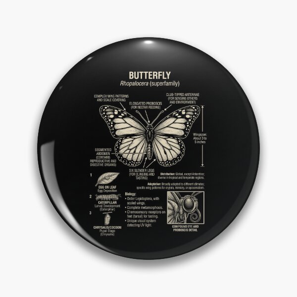 Item preview, Butterfly Scientific Anatomy Biology Animal Lover designed and sold by Kimberley King Art  King Art.