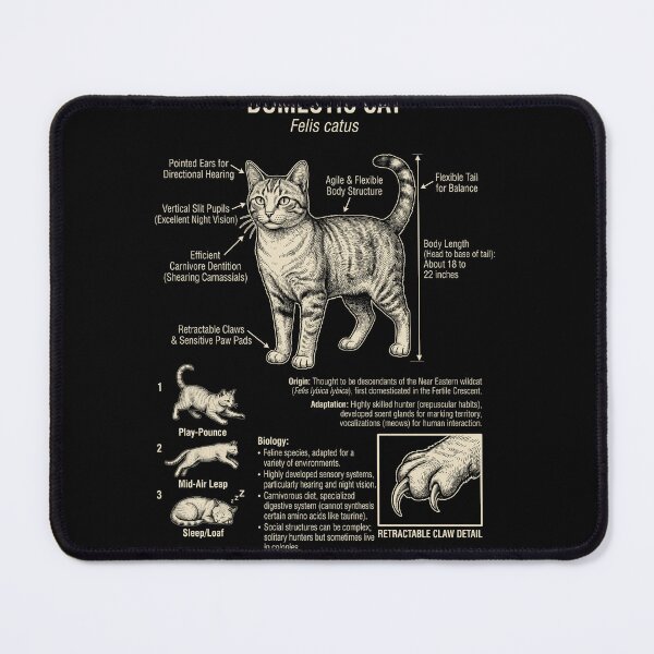 Item preview, Cat Scientific Anatomy Biology Animal Lover designed and sold by Kimberley King Art  King Art.