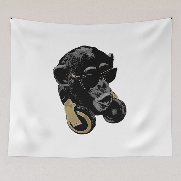 Item preview, Cool Monkey DJ Sunglasses Headphones Chimp designed and sold by marke770.
