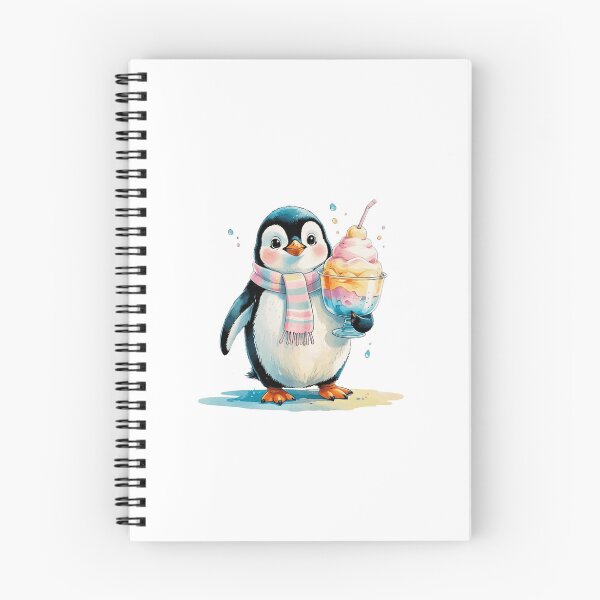 Item preview, Cute Penguin Shaved Ice Tropical Hello Summer Watercolor designed and sold by AQUILAKREO.