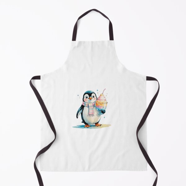 Item preview, Cute Penguin Shaved Ice Tropical Hello Summer Watercolor designed and sold by AQUILAKREO.