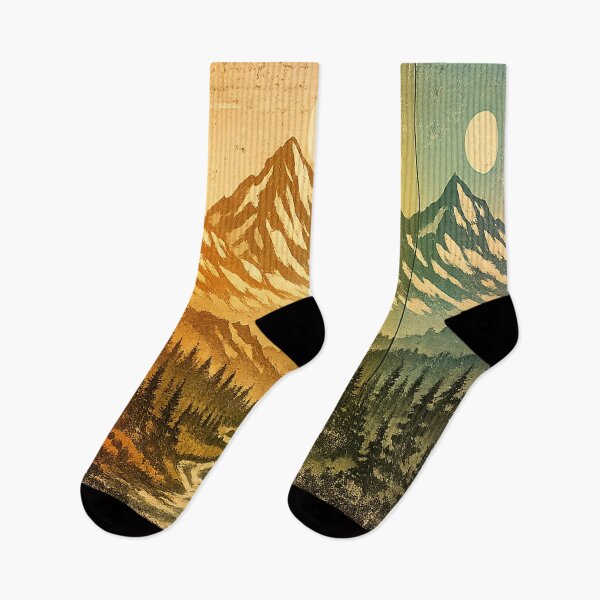 Item preview, Mountain Landscape Color Sequence - Retro Rainbow Nature Art designed and sold by myforestfog.