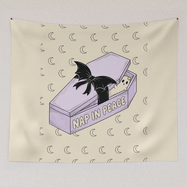 Item preview, Lavender Coffin Sleepy Kawaii Goth - Pastel Goth designed and sold by bapupa.