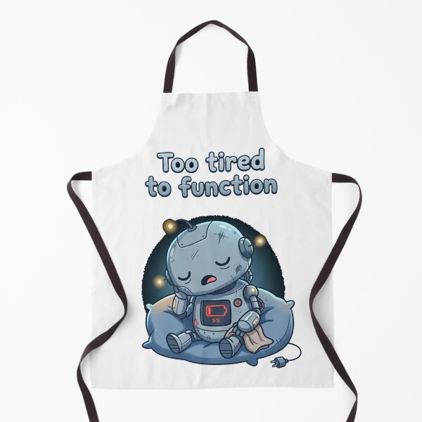Item preview, Too Tired To Function Funny Exhausted Robot – Low Battery Humor Gift for Introverts designed and sold by Martin's_Design.
