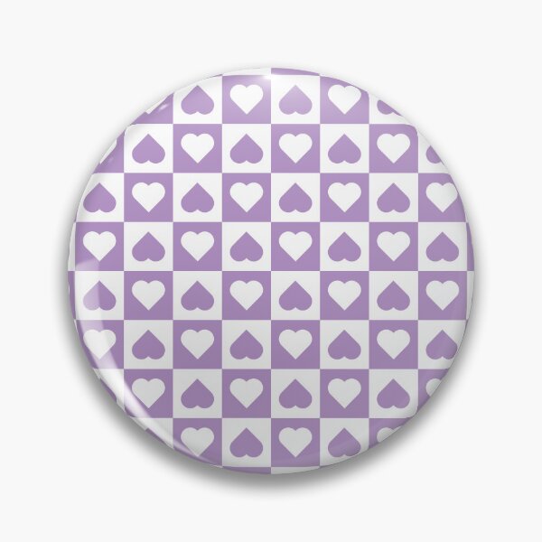 Item preview, White and Purple checkered hearts designed and sold by pattern-archive.