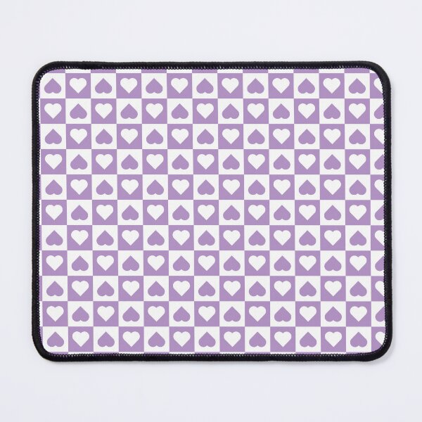 Item preview, White and Purple checkered hearts designed and sold by pattern-archive.