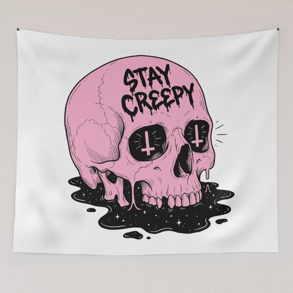 Item preview, Pastel Pink Melting Skull Aesthetic - Pastel Goth designed and sold by bapupa.