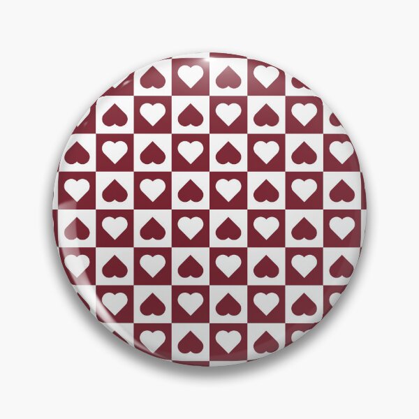 Item preview, White and Red checkered hearts designed and sold by pattern-archive.