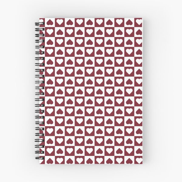 Item preview, White and Red checkered hearts designed and sold by pattern-archive.