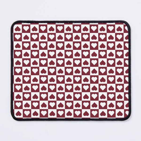 Item preview, White and Red checkered hearts designed and sold by pattern-archive.