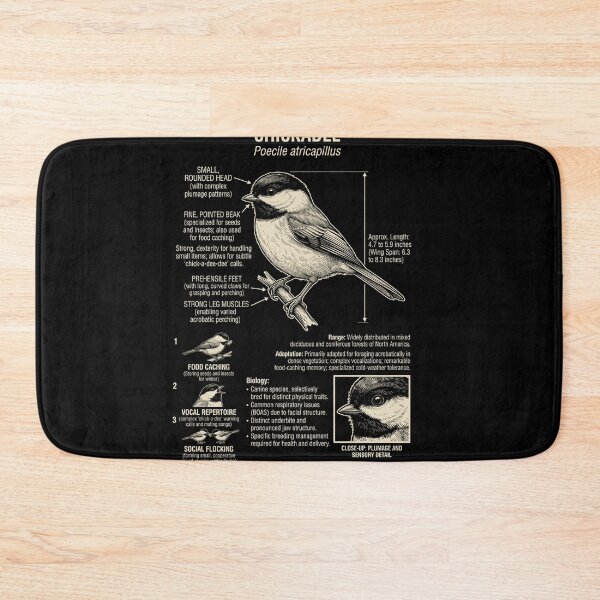 Item preview, Chickadee Scientific Anatomy Ornithology Animal Lover designed and sold by Kimberley King Art  King Art.