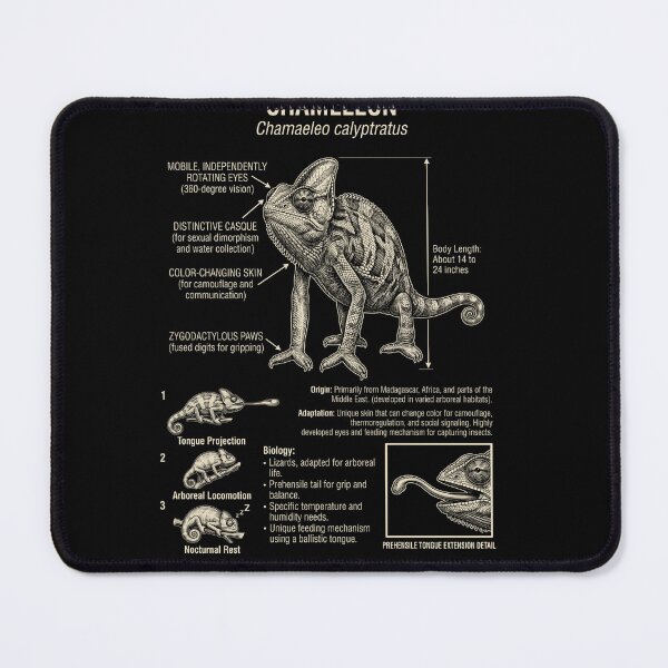 Item preview, Chameleon Scientific Anatomy Biology Animal Lover designed and sold by Kimberley King Art  King Art.