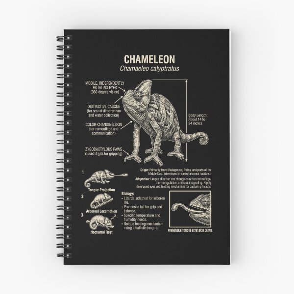 Item preview, Chameleon Scientific Anatomy Biology Animal Lover designed and sold by Kimberley King Art  King Art.