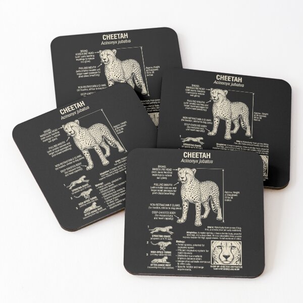 Item preview, Cheetah Scientific Anatomy Biology Animal Lover designed and sold by Kimberley King Art  King Art.