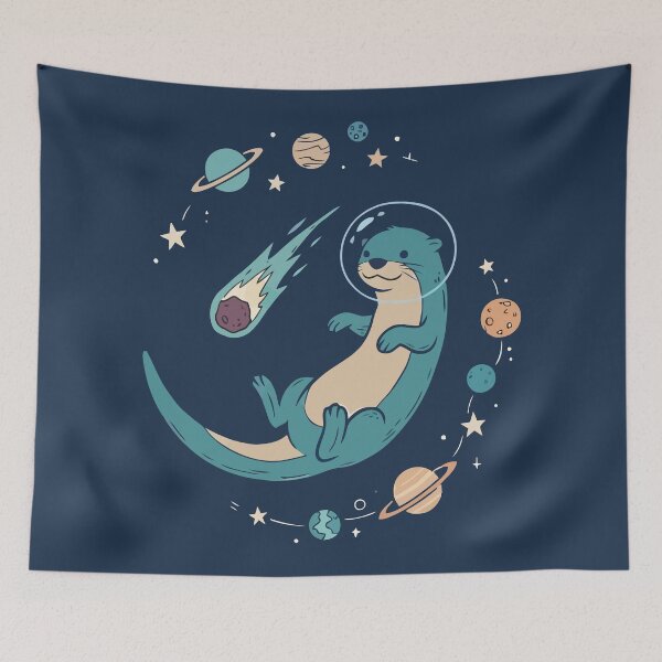 Item preview, Astronaut Otter Floating In Space Solar System designed and sold by Amir Faysal.