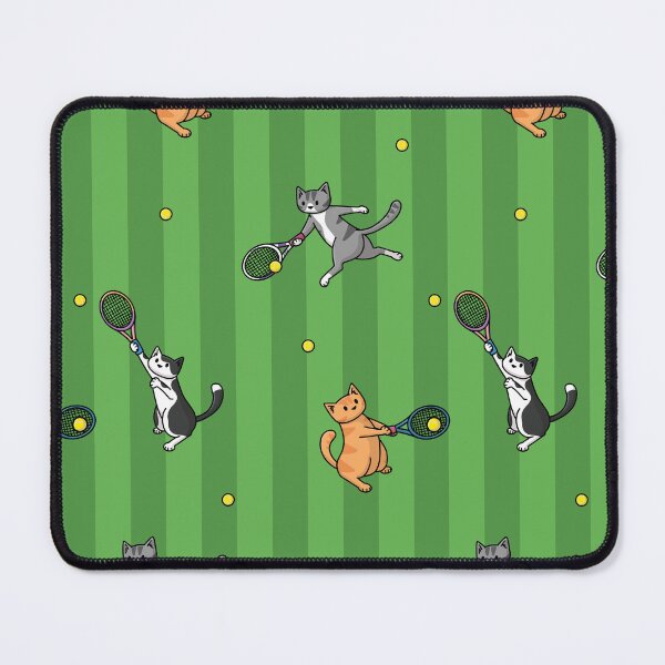 Item preview, Tennis cats pattern designed and sold by doodlecats.