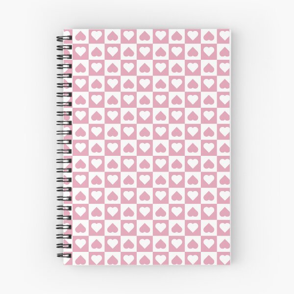 Item preview, White and Rose checkered hearts designed and sold by pattern-archive.