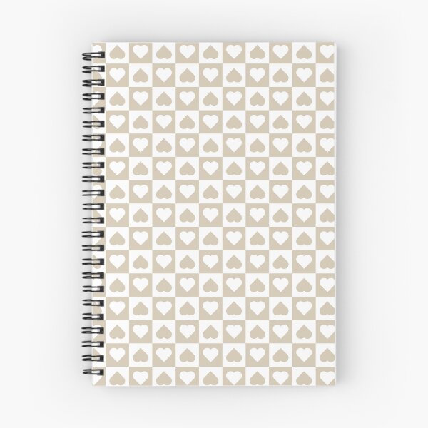 Item preview, White and Sand checkered hearts designed and sold by pattern-archive.