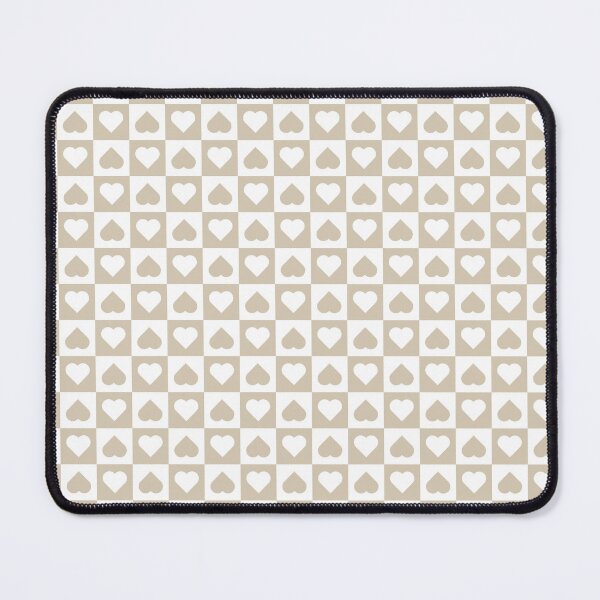 Item preview, White and Sand checkered hearts designed and sold by pattern-archive.