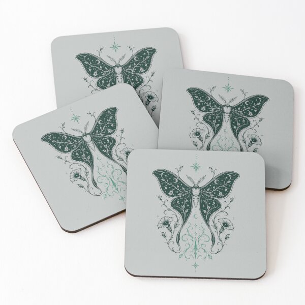 Item preview, Mystical night moth Luna Moth Gothic symbol designed and sold by Christine Krahl.