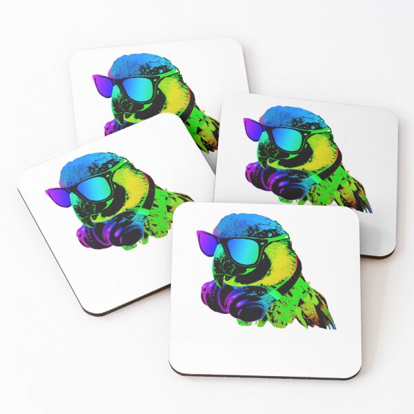 Item preview, Cool Parrot DJ Sunglasses Vibrant Colors designed and sold by marke770.