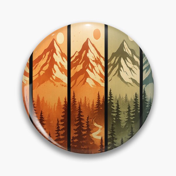 Item preview, Geometric Mountain Sunset - Minimalist Horizon Line Art designed and sold by myforestfog.