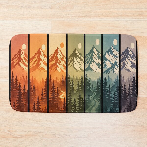 Item preview, Geometric Mountain Sunset - Minimalist Horizon Line Art designed and sold by myforestfog.