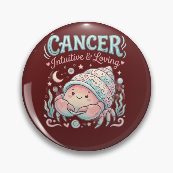 Item preview, Cancer Zodiac Sign Cute Hermit Crab Astrology Daily Horoscope | Intuitive & Loving Cancer Gift | Kawaii Celestial Crab Art designed and sold by Bhaskar Digital Art.