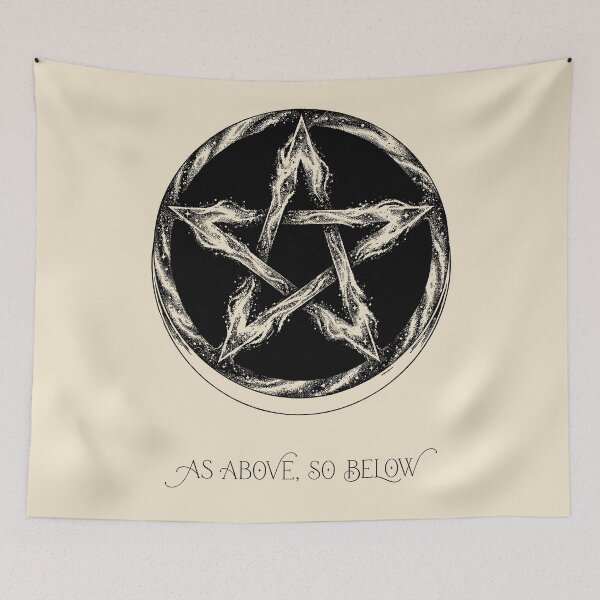 Item preview, Celestial Stardust Alchemist Pentagram - Witchy Pentagram designed and sold by bapupa.