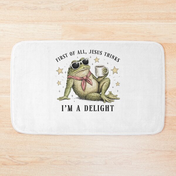 Item preview, First of All Jesus Thinks I'm A Delight Frog Meme designed and sold by nosu-art-pod.
