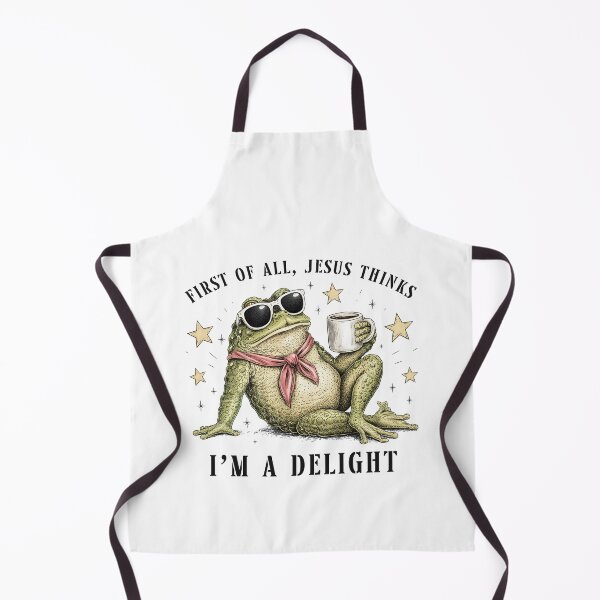 Item preview, First of All Jesus Thinks I'm A Delight Frog Meme designed and sold by nosu-art-pod.