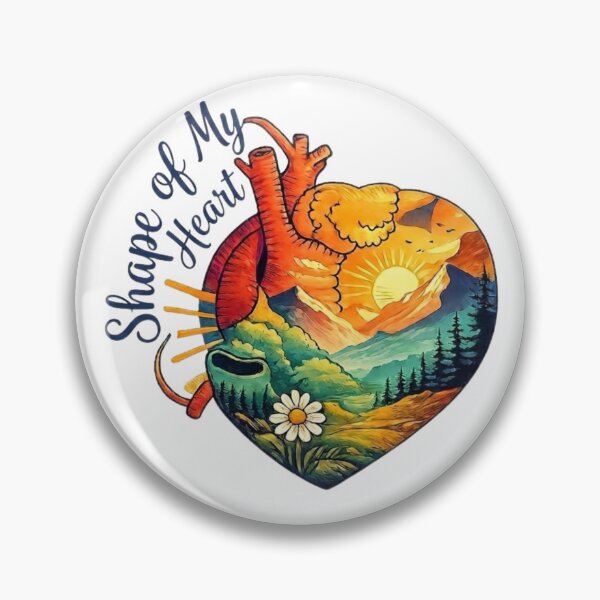 Item preview, Shape of My Heart Artistic Sticker Design with Landscape designed and sold by Gabe1983.