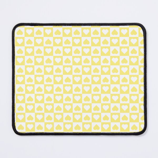 Item preview, White and Yellow checkered hearts designed and sold by pattern-archive.