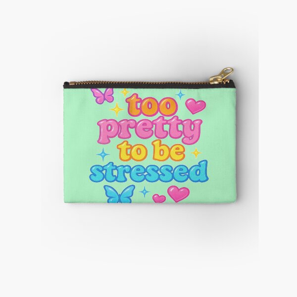 Item preview, Too Pretty To Be Stressed | Cute Y2K Aesthetic Design designed and sold by BookedAndDesign.