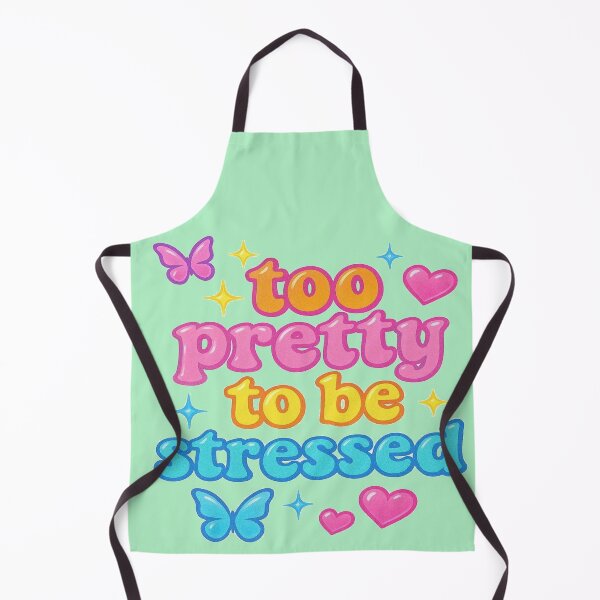 Item preview, Too Pretty To Be Stressed | Cute Y2K Aesthetic Design designed and sold by BookedAndDesign.