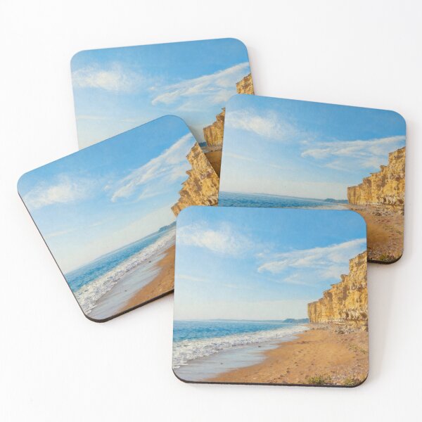 Item preview, Bridport Dorset Coast Print | West Bay Cliffs Wall Art | Jurassic Coast Seascape designed and sold by QuietCanvasArtworks.