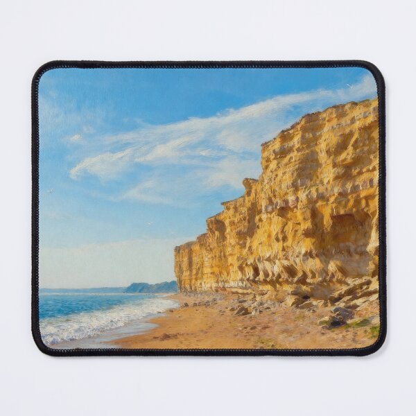 Item preview, Bridport Dorset Coast Print | West Bay Cliffs Wall Art | Jurassic Coast Seascape designed and sold by QuietCanvasArtworks.