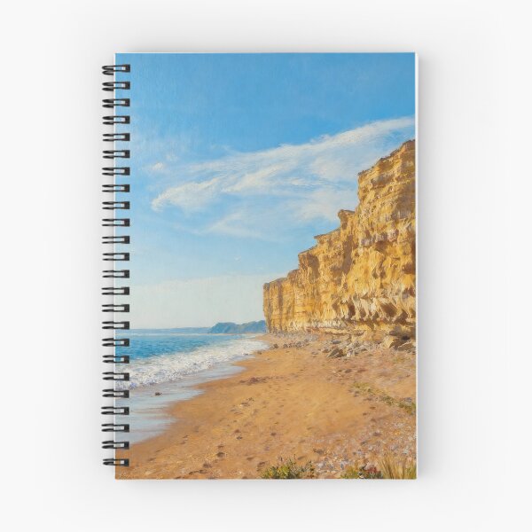 Item preview, Bridport Dorset Coast Print | West Bay Cliffs Wall Art | Jurassic Coast Seascape designed and sold by QuietCanvasArtworks.