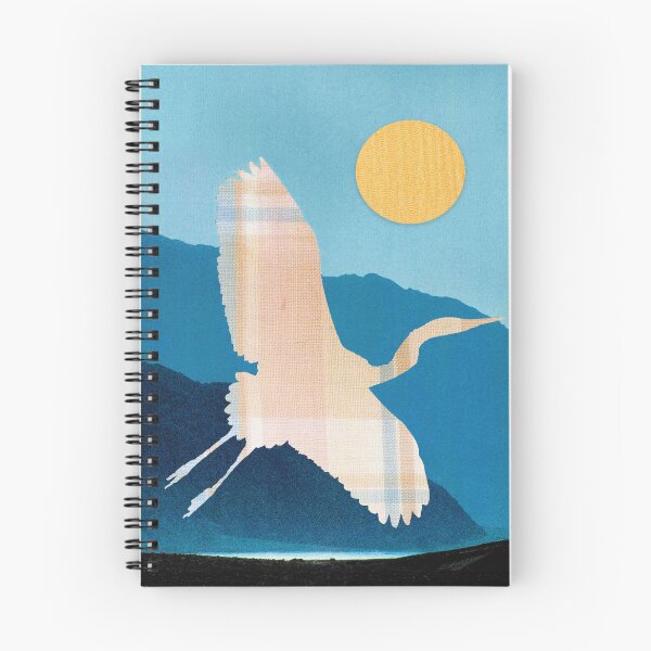 Item preview, Surreal Collage Heron Art Print Mountain Landscape Poster designed and sold by cutbymon.