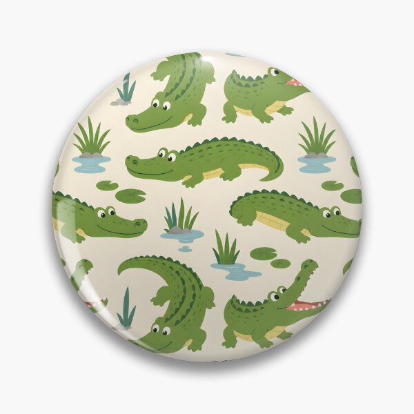 Item preview, Cute Crocodile Swamp Friends Seamless Pattern designed and sold by blankTeeShirt.