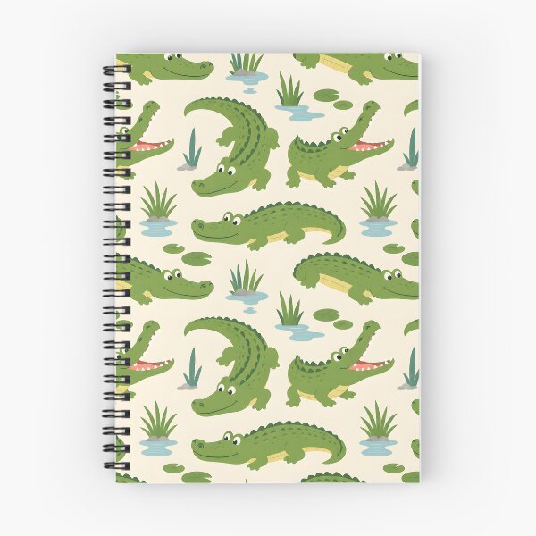 Item preview, Cute Crocodile Swamp Friends Seamless Pattern designed and sold by blankTeeShirt.