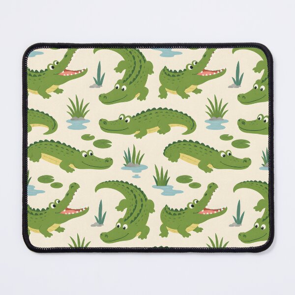 Item preview, Cute Crocodile Swamp Friends Seamless Pattern designed and sold by blankTeeShirt.