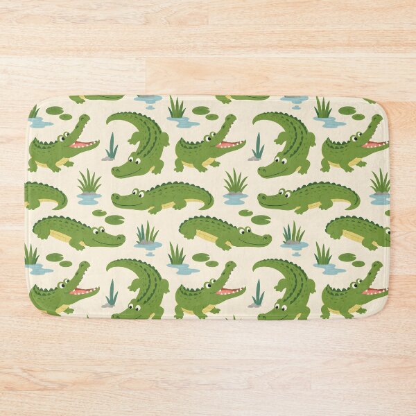 Item preview, Cute Crocodile Swamp Friends Seamless Pattern designed and sold by blankTeeShirt.