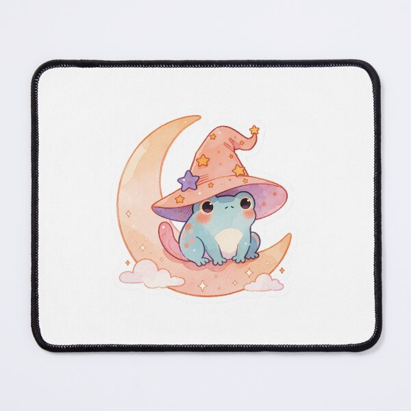 Item preview, Cute Frog Witch Sticker | Witchcore Moon Frog designed and sold by AillustriaAK.