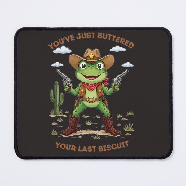 Item preview, You've Just Buttered Your Last Biscuit Cowboy Funny Frog designed and sold by Julitasells.