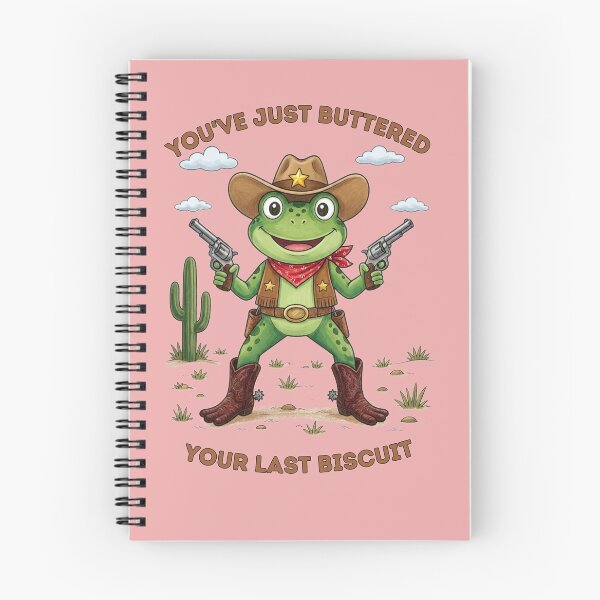 Item preview, You've Just Buttered Your Last Biscuit Cowboy Funny Frog designed and sold by Julitasells.